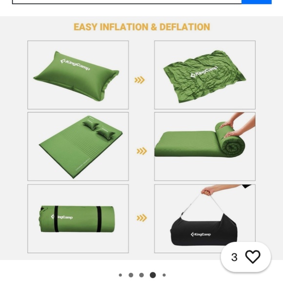 KingCamp double self-inflating camping pad mattress - Picture 6 of 9